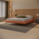 Ver imagem 1 de Base Bi Partida Slim Casal em Couro Ecológico Pu sem Cabeceira - Skybox