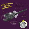 Jogo Panelas Antiaderente Ultra Ceramic Indução 5 Peças Cor Preta Mou Chia - Oikos - 5