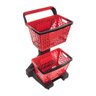 Carrinho de Compras Preto com Cestos D-500 12kg Removíveis Vermelho - Dellaplast - 1