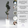Vaso de Plantas Decorativo Grande Sala Jardim Ambientes Internos e Externos com Luminária 55cm Led - 10