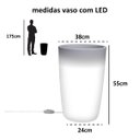 Ver imagem 2 de Vaso de Plantas Decorativo Grande Sala Jardim Ambientes Internos e Externos com Luminária 55cm Led