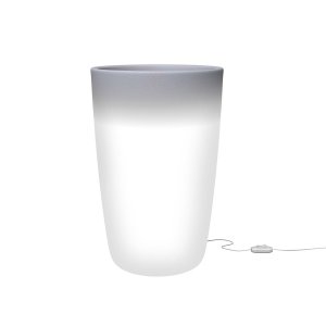 Vaso Decorativo para Plantas Grande Varanda Jardim Ambientes Internos e Externos com Luminária 55cm