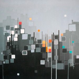 Monochrome Xii Canaleta 80x80cm Tabaco