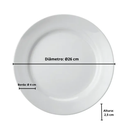 Ver imagem 3 de Prato Raso de Porcelana Schmidt 26cm Redondo Branco Liso