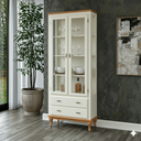 Ver imagem 6 de Cristaleira 2 Portas 2 Gavetas Exclusive Alta Branco - Imbuia