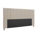 Ver imagem 1 de Cabeceira Malibu Para Cama Box King 195 cm Suede Bege - D’Rossi