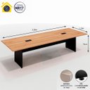 Ver imagem 3 de Mesa de Reunião 3,20m X 1,20m Corporativa C/ 2 Caixas de Tomada Cor:carvalho Treviso com Preto