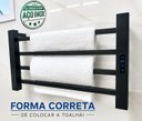 Ver imagem 7 de Toalheiro Elétrico Térmico Inox 304 Preto Fosco Timer Digital 1 Toalha - Fio do Lado Esquerdo - 220V