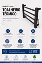 Ver imagem 6 de Toalheiro Elétrico Térmico Inox 304 Preto Fosco Timer Digital 1 Toalha - Fio do Lado Esquerdo - 220V