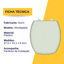 Ver imagem 3 de Assento Tampa Vaso Sanitário Thema Incepa Almofadado Verde Água Durín