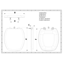 Ver imagem 4 de Assento Tampa para Vaso Sanitário Almofadado Compatível Thema Verde Água Durín