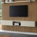 Ver imagem 2 de Painel Ripado Decorativo Linha Smart Multifuncional Louro Casa Lar Shop 240cm