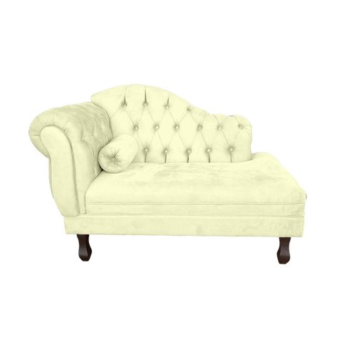 Mini Sofá Divã Decorativo Baby para Salas e Recepção:marfim
