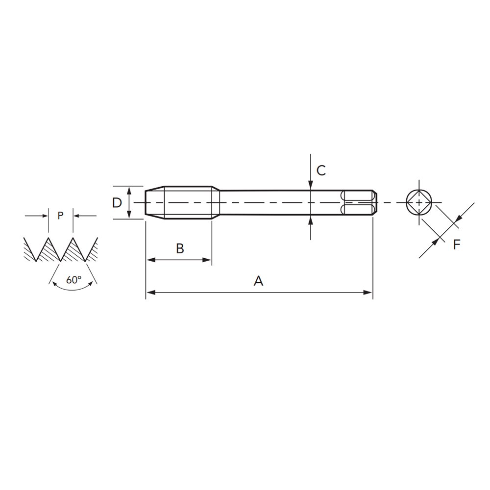 Macho para Máquina Hsse M26,0 X 1,5 Mt 270/3 - Din 374 - Osg - 2