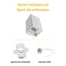 Kit 2 Spot Quadrado Sobrepor Quadrat para Mr16 - Branco - 3