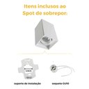 Ver imagem 3 de Kit 2 Spot Quadrado Sobrepor Quadrat para Mr16 - Branco