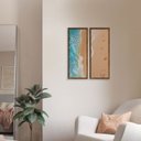 Ver imagem 2 de Dupla de Quadros Decorativos Praia Mar Azul para Sala Quarto