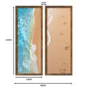 Ver imagem 4 de Dupla de Quadros Decorativos Praia Mar Azul para Sala Quarto