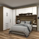 Ver imagem 1 de Quarto Modulado Casal de Canto 6 Peças 8 Portas 4 Gavetas Paris Luciane