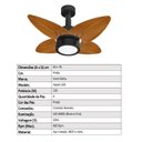 Ver imagem 5 de Ventilador de Teto Aspen LED Venti-delta 6000k 4Pás Freijó + Controle Preto 220v