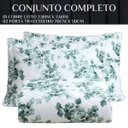 Ver imagem 6 de Cobreleito King 100% Algodao Lauryn Bordado 03 Pcs Exclusivo:verde