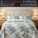 Ver imagem 2 de Cobreleito King 100% Algodao Lauryn Bordado 03 Pcs Exclusivo:verde