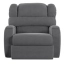 Ver imagem 3 de Poltrona do Papai Reclinável Napoli Manual Gatilho Veludo Fh1 Cinza