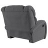 Poltrona do Papai Reclinável Napoli Manual Gatilho Veludo Fh1 Cinza - 4