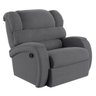 Poltrona do Papai Reclinável Napoli Manual Gatilho Veludo Fh1 Cinza - 1