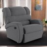 Poltrona do Papai Reclinável Napoli Manual Gatilho Veludo Fh1 Cinza - 6