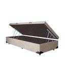 Ver imagem 2 de Base Box Baú Solteirão Luxo Blindado AColchoes Suede Bege 49x96x203