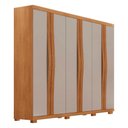 Ver imagem 2 de Guarda-Roupa Casal 100% MDF 6 Portas e 2 Gavetas com Pés 180cm Multimóveis CR35520 Madeirado/Off