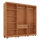 Ver imagem 5 de Guarda-Roupa Casal 100% MDF 6 Portas e 2 Gavetas com Pés 180cm Multimóveis CR35520 Madeirado/Off