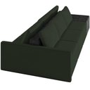 Ver imagem 4 de Sofá Ilha Modular para Sala 312cm com Puff Dublin K01 Veludo Verde e Sintético Preto - Lyam Decor