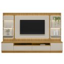 Ver imagem 5 de Painel para Tv 70 Pol com Rack Bancada 297cm Real L06 Tauari/off White - Mpozenato