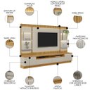 Ver imagem 3 de Painel para Tv 70 Pol com Rack Bancada 297cm Real L06 Tauari/off White - Mpozenato