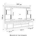 Ver imagem 4 de Painel para Tv 70 Pol com Rack Bancada 297cm Real L06 Tauari/off White - Mpozenato