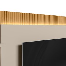 Painel para Tv 70 Pol com Rack Bancada 297cm Real L06 Tauari/off White - Mpozenato - 6