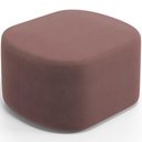 Ver imagem 1 de Puff Decorativo Orgânico para Living Quarto 70cm Doha W01 Suede Rosê - Lyam Decor