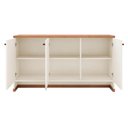 Ver imagem 6 de Kit Sala Jantar e Aparador 3 Portas e Livreiro Zeus - Via Nossa - Offwhite/naturale