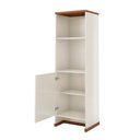 Ver imagem 4 de Kit Sala Jantar e Aparador 3 Portas e Livreiro Zeus - Via Nossa - Offwhite/naturale