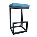 Ver imagem 5 de Kit 08 Banquetas Londres Base de Ferro Sued Azul Tiffany - D'classe Decor