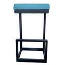 Ver imagem 3 de Kit 08 Banquetas Londres Base de Ferro Sued Azul Tiffany - D'classe Decor