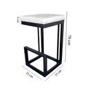 Ver imagem 7 de Kit 08 Banquetas Londres Base de Ferro Sued Azul Tiffany - D'classe Decor