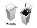 Ver imagem 6 de Lixeira Quadratta Kitchen 7L em Aço Inox Escovado com Tampa Articulada