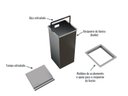 Ver imagem 4 de Lixeira Quadratta Kitchen 7L em Aço Inox Escovado com Tampa Articulada
