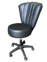 Ver imagem 1 de Cadeira Mocho Pétala Corino Preto - In9 Decor