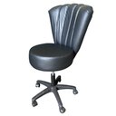 Ver imagem 1 de Cadeira Mocho Pétala Corino Preto - In9 Decor