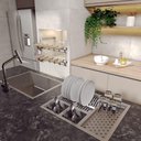 Ver imagem 3 de Calha Varanda Gourmet de Cozinha Escorredor Acessórios