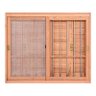 Janela de Madeira Vitro de Correr Com Veneziana Pantográfica Grade e Tela Eucalipto Esel-2.00LX1.20A - 1